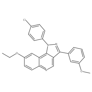 1-(4-chlorophenyl)-8-ethoxy-3-(3-methoxyphenyl)-1H-pyrazolo[4,3-c]quinoline结构式