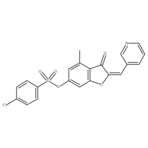 (2Z)-4-methyl-3-oxo-2-(pyridin-3-ylmethylidene)-2,3-dihydro-1-benzofuran-6-yl 4-chlorobenzenesulfonate Structure