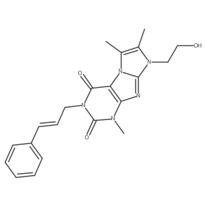 3-cinnamyl-8-(2-hydroxyethyl)-1,6,7-trimethyl-1H-imidazo[2,1-f]purine-2,4(3H,8H)-dione Structure