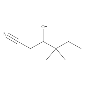 3-Hydroxy-4,4-dimethylhexanenitrile结构式
