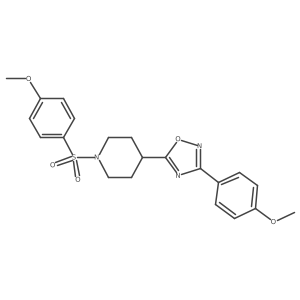 1-(4-Methoxybenzenesulfonyl)-4-[3-(4-methoxyphenyl)-1,2,4-oxadiazol-5-yl]piperidine结构式