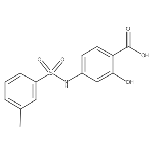2-Hydroxy-4-((3-methylphenyl)sulfonamido)benzoic acid结构式