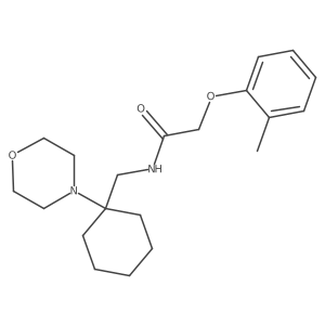2-(2-methylphenoxy)-N-{[1-(morpholin-4-yl)cyclohexyl]methyl}acetamide结构式