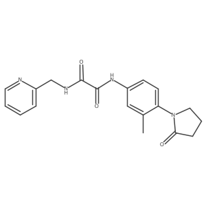 N1-(3-methyl-4-(2-oxopyrrolidin-1-yl)phenyl)-N2-(pyridin-2-ylmethyl)oxalamide Structure