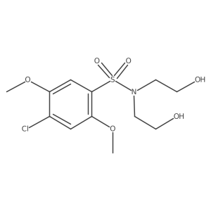 Bis(2-hydroxyethyl)[(4-chloro-2,5-dimethoxyphenyl)sulfonyl]amine结构式