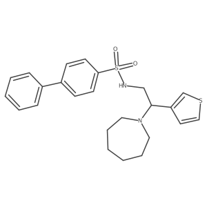 N-(2-(azepan-1-yl)-2-(thiophen-3-yl)ethyl)-[1,1'-biphenyl]-4-sulfonamide Structure