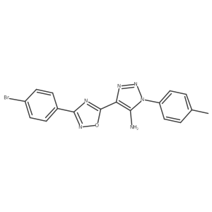 4-[3-(4-bromophenyl)-1,2,4-oxadiazol-5-yl]-1-(4-methylphenyl)-1H-1,2,3-triazol-5-amine Structure