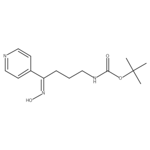 (4-Hydroxyimino-4-pyridin-4-yl-butyl)-carbamic acid tert-butyl ester Structure