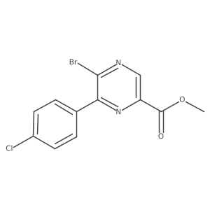 Methyl 5-bromo-6-(4-chlorophenyl)pyrazine-2-carboxylate结构式