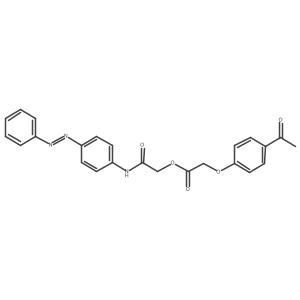 Acetic acid, 2-(4-acetylphenoxy)-, 2-oxo-2-[[4-(2-phenyldiazenyl)phenyl]amino]ethyl ester结构式