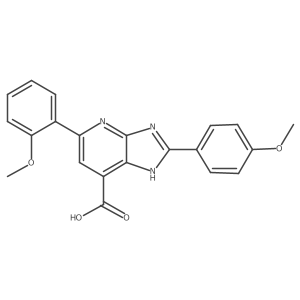 5-(2-methoxyphenyl)-2-(4-methoxyphenyl)-3H-imidazo[4,5-b]pyridine-7-carboxylic acid Structure