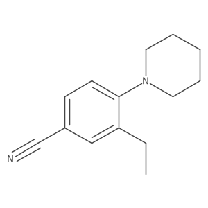 3-Ethyl-4-(1-piperidinyl)benzonitrile Structure