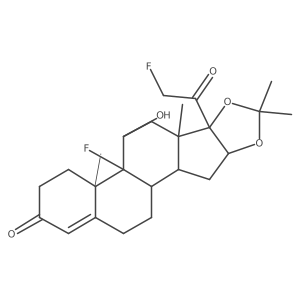 9-Fluoro-(21-fluoro F-18)-11beta,16alpha,17-trihydroxypregn-4-ene-3,20-dione-16,17-acetonide Structure