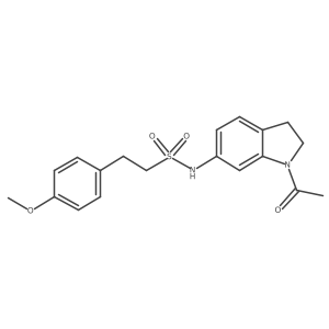 N-(1-acetylindolin-6-yl)-2-(4-methoxyphenyl)ethanesulfonamide结构式