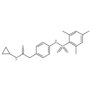 N-cyclopropyl-2-[4-(2,4,6-trimethylbenzenesulfonamido)phenyl]acetamide结构式