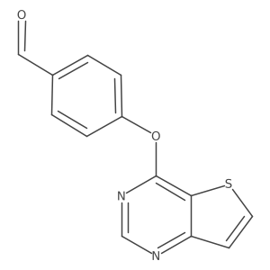 4-Thieno[3,2-d]pyrimidin-4-yloxybenzaldehyde Structure
