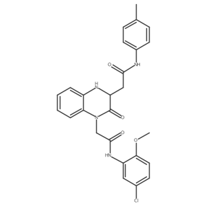 N-(5-chloro-2-methoxyphenyl)-2-(2-oxo-3-(2-oxo-2-(p-tolylamino)ethyl)-3,4-dihydroquinoxalin-1(2H)-yl)acetamide结构式