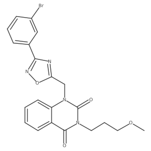COCCCn1c(=O)c2ccccc2n(Cc2nc(-c3cccc(Br)c3)no2)c1=O结构式