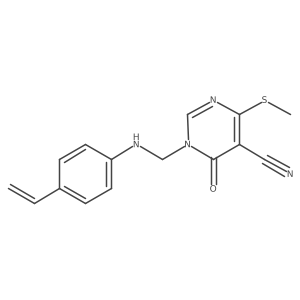 4-(Methylthio)-6-oxo-1-(((4-vinylphenyl)amino)methyl)-1,6-dihydropyrimidine-5-carbonitrile结构式