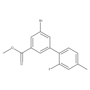 Methyl 5-bromo-2'-fluoro-4'-methylbiphenyl-3-carboxylate Structure