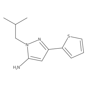 1-isobutyl-3-(thiophen-2-yl)-1H-pyrazol-5-amine Structure