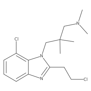 3-[7-chloro-2-(2-chloroethyl)benzimidazol-1-yl]-N,N,2,2-tetramethylpropan-1-amine Structure