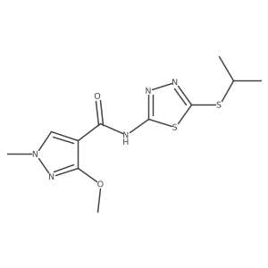 N-(5-(isopropylthio)-1,3,4-thiadiazol-2-yl)-3-methoxy-1-methyl-1H-pyrazole-4-carboxamide Structure