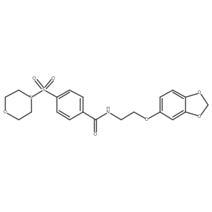 N-(2-(benzo[d][1,3]dioxol-5-yloxy)ethyl)-4-(morpholinosulfonyl)benzamide Structure