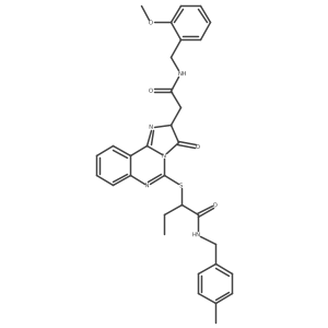 2-((2-(2-((2-methoxybenzyl)amino)-2-oxoethyl)-3-oxo-2,3-dihydroimidazo[1,2-c]quinazolin-5-yl)thio)-N-(4-methylbenzyl)butanamide Structure