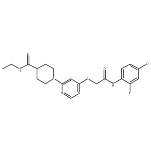 1-(6-((2-((4-chloro-2-fluorophenyl)amino)-2-oxoethyl)thio)pyrimidin-4-yl)-N-ethylpiperidine-4-carboxamide Structure
