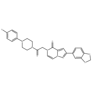 2-(1,3-benzodioxol-5-yl)-5-{2-[4-(4-fluorophenyl)piperazin-1-yl]-2-oxoethyl}pyrazolo[1,5-a]pyrazin-4(5H)-one Structure