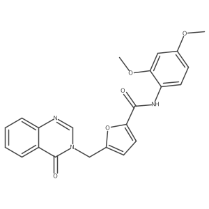 N-(2,4-dimethoxyphenyl)-5-[(4-oxoquinazolin-3(4H)-yl)methyl]furan-2-carboxamide Structure