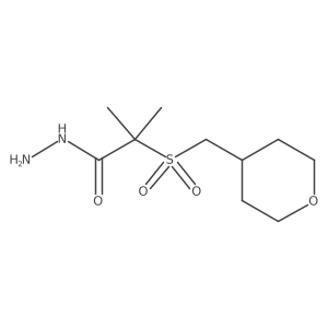 2-Methyl-2-(oxan-4-ylmethylsulfonyl)propanehydrazide结构式