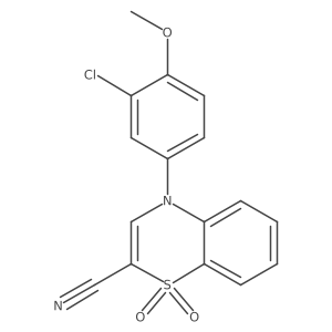 4-(3-chloro-4-methoxyphenyl)-4H-1,4-benzothiazine-2-carbonitrile 1,1-dioxide结构式