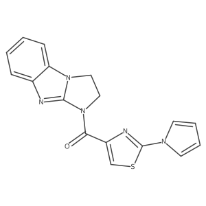 (2-(1H-pyrrol-1-yl)thiazol-4-yl)(2,3-dihydro-1H-benzo[d]imidazo[1,2-a]imidazol-1-yl)methanone结构式