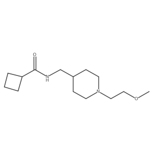 N-((1-(2-methoxyethyl)piperidin-4-yl)methyl)cyclobutanecarboxamide Structure
