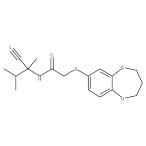 N-(1-cyano-1,2-dimethylpropyl)-2-(3,4-dihydro-2H-1,5-benzodioxepin-7-ylsulfanyl)acetamide Structure
