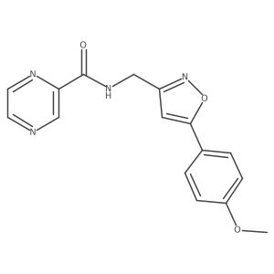 N-((5-(4-methoxyphenyl)isoxazol-3-yl)methyl)pyrazine-2-carboxamide Structure