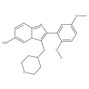 2-(2,5-Dimethoxyphenyl)-3-(4-morpholinylmethyl)imidazo[1,2-a]pyridin-6-amine Structure