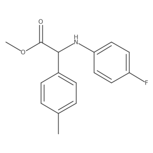 Methyl 2-[(4-fluorophenyl)amino]-2-(4-methylphenyl)acetate结构式