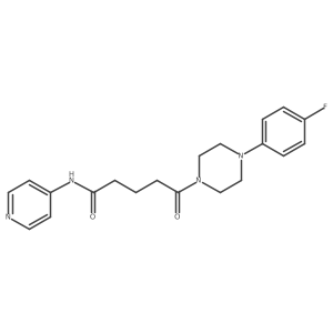 5-[4-(4-fluorophenyl)piperazin-1-yl]-5-oxo-N-(pyridin-4-yl)pentanamide结构式