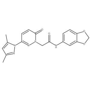 N-(1,3-benzodioxol-5-yl)-2-[3-(3,5-dimethyl-1H-pyrazol-1-yl)-6-oxopyridazin-1(6H)-yl]acetamide Structure