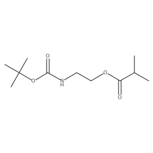 2-((Tert-butoxycarbonyl)amino)ethyl isobutyrate结构式