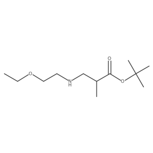 tert-Butyl 3-[(2-ethoxyethyl)amino]-2-methylpropanoate结构式