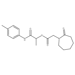 1-Oxo-1-(p-tolylamino)propan-2-yl 2-(2-oxoazepan-1-yl)acetate结构式