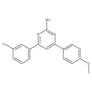 4-(3-Chlorophenyl)-6-(4-methoxyphenyl)pyrimidin-2-amine结构式