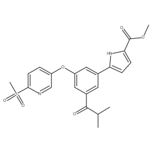 Methyl 5-[3-(2-methyl-1-oxopropyl)-5-[[6-(methylsulfonyl)-3-pyridinyl]oxy]phenyl]-1H-pyrrole-2-carboxylate Structure