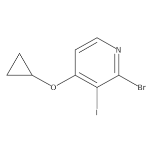 2-Bromo-4-cyclopropoxy-3-iodopyridine结构式