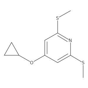 4-Cyclopropoxy-2,6-bis(methylthio)pyridine结构式