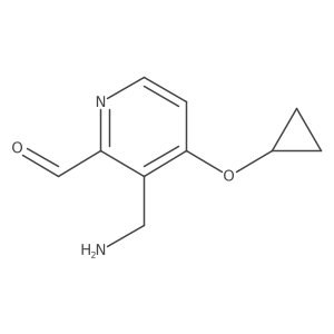 3-(Aminomethyl)-4-cyclopropoxypicolinaldehyde结构式
